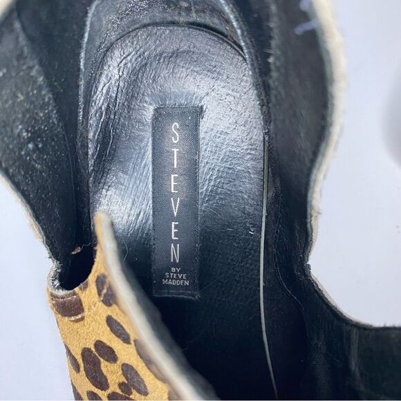 Steven By Steve Madden Leopard Print Coin Sneaker Embellished Calf Hair 8.5 - Picture 15 of 16